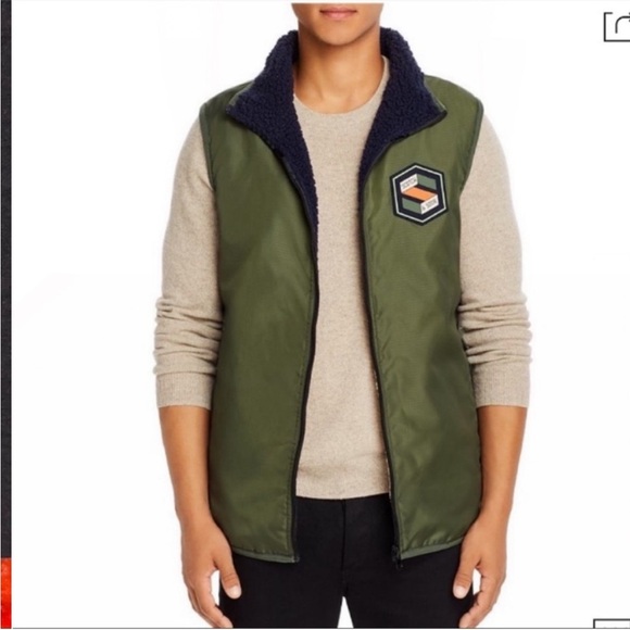 NWT Scotch & Soda Reversible Sherpa Vest - Picture 15 of 15